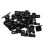 200Pcs Plastic Ceiling Mount Pipe Clips Heavy Duty Black for Plumbing 9
