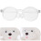 5Pcs Sturdy Miniature Plastic Doll Glasses for Doll Accessories Decor 9