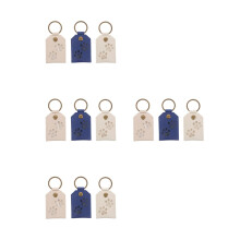 12Pcs Durable Pet Hair Memorial Keychains Transparent Assorted Colors