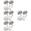 80Pcs Rust Resistant Silver Decorative Caps Nails for Mirror Fasteners 8