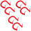 6Pcs Easy-Install Red Coiled Telephone Cords Copper Phone Wire 3