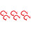 6Pcs Easy-Install Red Coiled Telephone Cords Copper Phone Wire 4