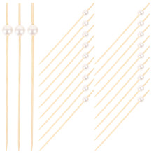 200Pcs White Bamboo Cocktail Skewers Toothpicks for Appetizers Snacks