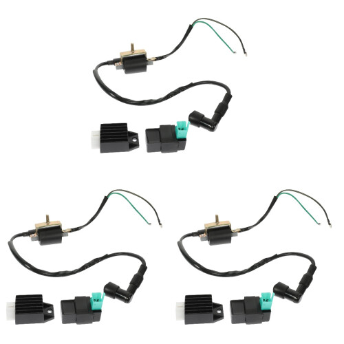 3Sets Motorcycle Voltage Regulator Rectifier Durable Black Replacement
