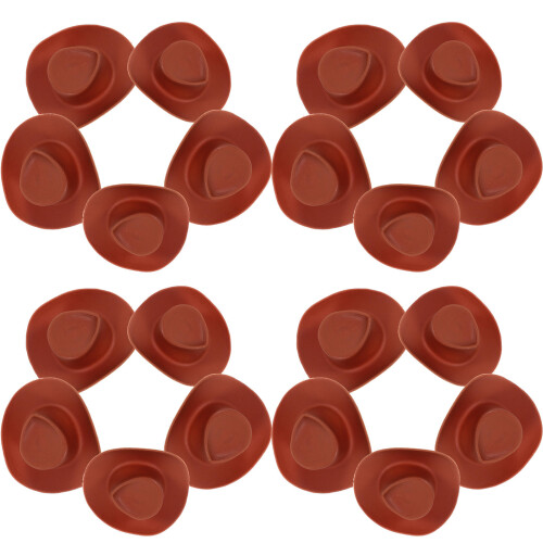 60Pcs Brown Tiny Plastic Miniature Hats for Party and DIY 1
