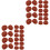 60Pcs Brown Tiny Plastic Miniature Hats for Party and DIY 3