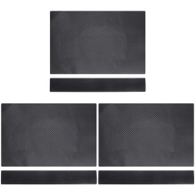 3Pcs Pro6 Notebook Stickers Black Carbon Fiber Waterproof DIY Stickers