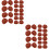 60Pcs Brown Tiny Plastic Miniature Hats for Party and DIY 6