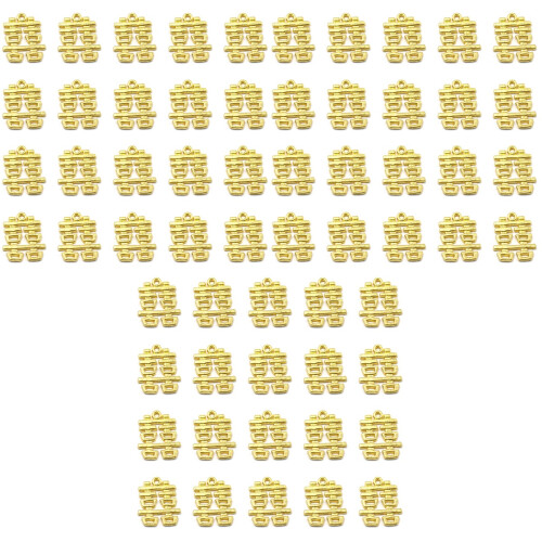 60Pcs Fine Workmanship Golden Alloy Charm Pendants for DIY 2