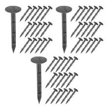 90Pcs Black Plastic Ground Pegs Garden Stakes Heavy Duty Tent Anchors