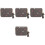 4Pcs Grey PU Change Purse Compact Wallet for Women Storage 4