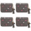 4Pcs Grey PU Change Purse Compact Wallet for Women Storage 6