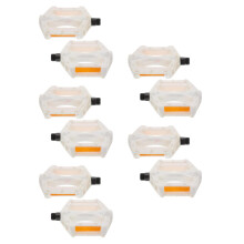 10Pcs Versatile White Bike Pedals Plastic Anti-Slip for All Bikes