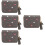 4Pcs Grey PU Change Purse Compact Wallet for Women Storage 8