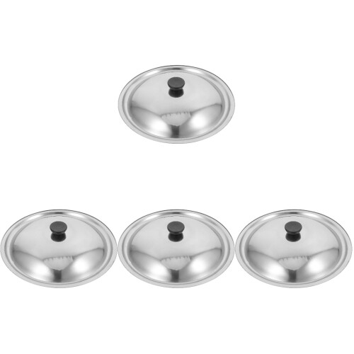 4Pcs Stainless Steel Kitchen Pot Lids Universal Pan Cover Set 1