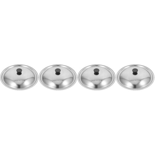 4Pcs Stainless Steel Kitchen Pot Lids Universal Pan Cover Set 2