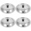 4Pcs Stainless Steel Kitchen Pot Lids Universal Pan Cover Set 4