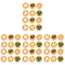 48Pcs Miniature Steamed Buns Resin Craft Assorted Colors Decor