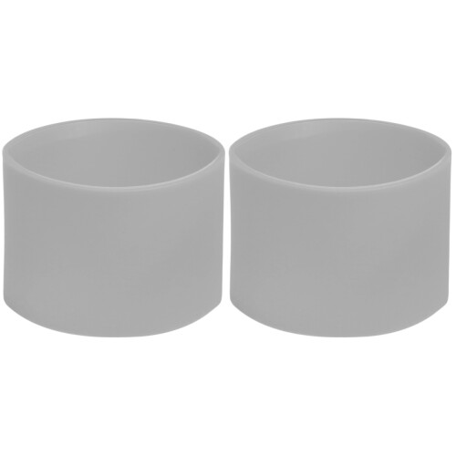 2Pcs Grey Silicone Heatproof Protective Sleeve for Glass Bottles