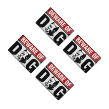 4Pcs Weatherproof Dog Warning Signs Metal for Yard Home Use