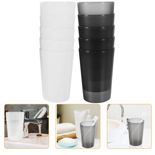 30Pcs Strong Plastic Mouthwash Cups Assorted Colors Toothbrush Holders 1