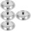 4Pcs Stainless Steel Kitchen Pot Lids Universal Pan Cover Set 6