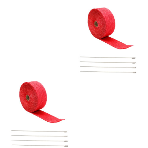 2pcs Fiber Wrap Exhaust Car Heat Wrap Refit 2