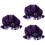 3Pièces Bonnet Satin Violet Confortable Double Couche Pour 6