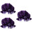 3Pièces Bonnet Satin Violet Confortable Double Couche Pour 7