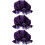 3Pièces Bonnet Satin Violet Confortable Double Couche Pour 8