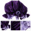 3Pièces Bonnet Satin Violet Confortable Double Couche Pour 10