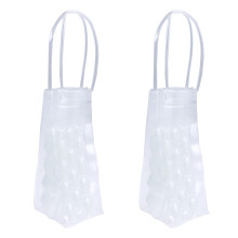 2Pcs White Freezer Bag Reusable Cooling Carrier for Travel