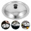 4Pcs Stainless Steel Kitchen Pot Lids Universal Pan Cover Set 7