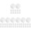 48Pcs Practical White Marble Whiskey Stones Reusable Ice Cubes 1