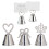 3PCS Metal Table Number Holders, Unique Shapes, Durable, Versatile 14