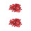 2Packs Red Resin Buttons Decorative Clothes Buckles 6