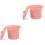2Pcs Pink Portable Chamber Pot Thick Plastic Urinal for Disabled Use 2