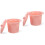2Pcs Pink Portable Chamber Pot Thick Plastic Urinal for Disabled Use 3