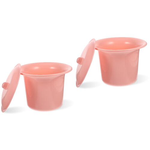 2Pcs Pink Portable Chamber Pot Thick Plastic Urinal for Disabled Use 2