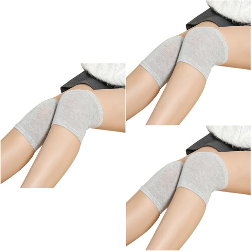3Pcs Comfortable Grey Knee Braces with Anti-Slip Design for Running 2