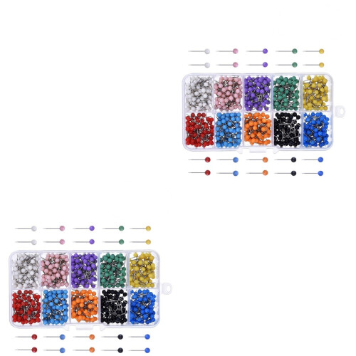1200Pcs Assorted Color Push Pins for Bulletin Boards 1