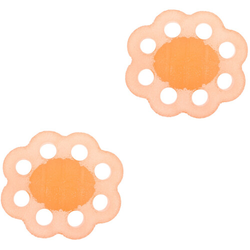 2Pcs Elastic 8-Hole Exerciser Orange Hand Strengthener