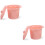 2Pcs Pink Portable Chamber Pot Thick Plastic Urinal for Disabled Use 5
