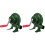 2Pcs Portable Crank Barbecue Fire Blower Fan Green 1