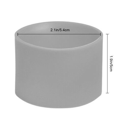 2Pcs Grey Silicone Heatproof Protective Sleeve for Glass Bottles 1