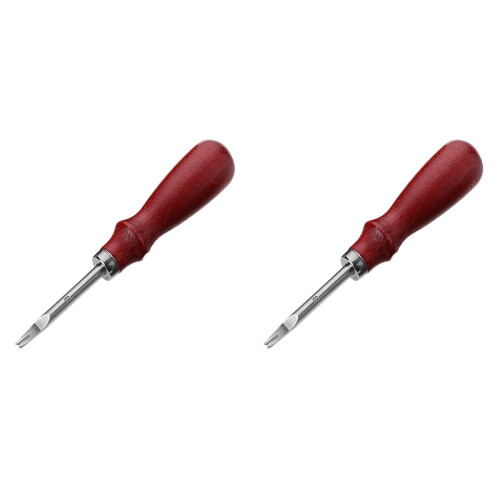 2Pcs Trimmer Tools Brown Wood Handle Sharp Durable Bevelers