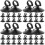 40Pcs Compact Black Silicone Light Bulb Remover Suction Cup for Home 5