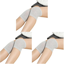 3Pcs Comfortable Grey Knee Braces with Anti-Slip Design for Running