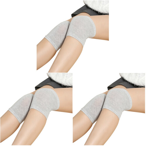 3Pcs Comfortable Grey Knee Braces with Anti-Slip Design for Running