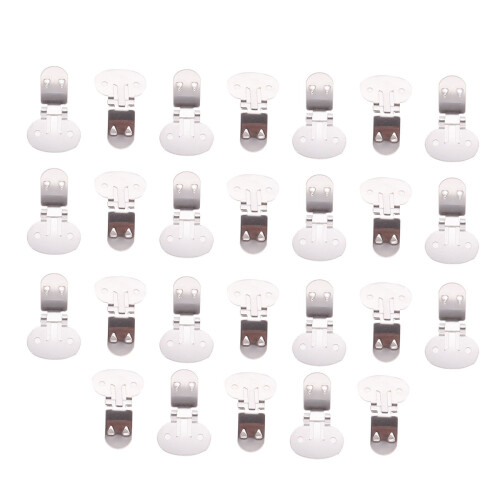 78Pcs DIY Silver Metal Shoe Clips Flat Blank for Shoe Accessory Making 1